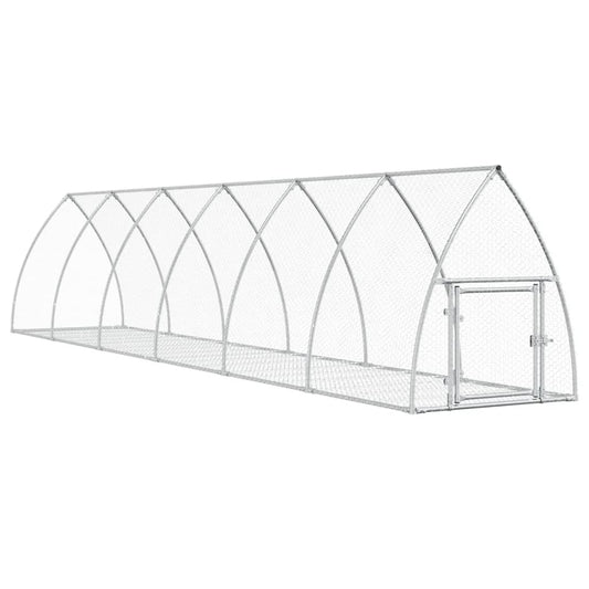 Rabbit Hutch Silver 105x600x120 cm Galvanised Steel Rabbit Hutch Silver 105x600x120 cm Galvanised Steel