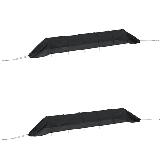 Netting Tunnels 2 pcs Black Steel and Polyethylene Netting Tunnels 2 pcs Black Steel and Polyethylene