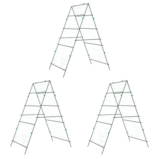 Garden Trellises for Climbing Plants 3 pcs A-Frame Steel Garden Trellises for Climbing Plants 3 pcs A-Frame Steel