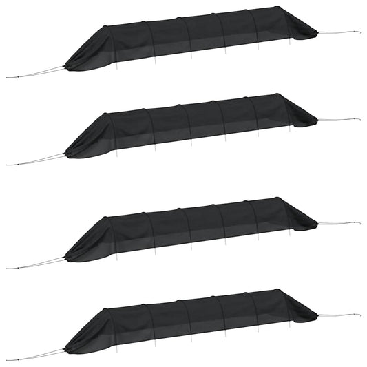 Netting Tunnels 4 pcs Black Steel and Polyethylene Netting Tunnels 4 pcs Black Steel and Polyethylene
