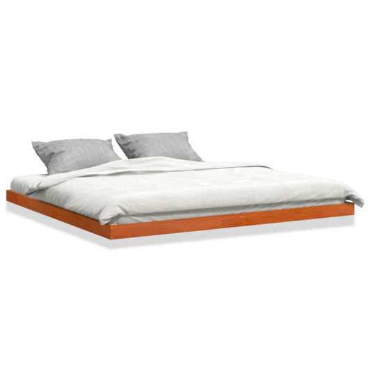 Bed Frame without Mattress Wax Brown 200x200 cm Solid Wood Pine Bed Frame without Mattress Wax Brown 200x200 cm Solid Wood Pine