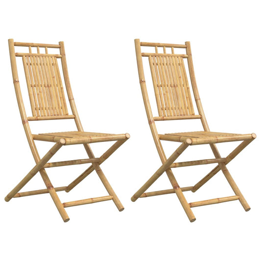 Folding Garden Chairs 2 pcs 46x66x99 cm Bamboo Folding Garden Chairs 2 pcs 46x66x99 cm Bamboo