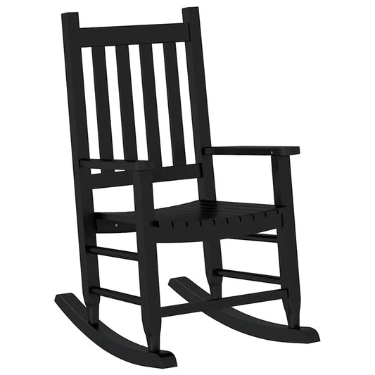 Rocking Chair for Children Black Solid Wood Poplar Rocking Chair for Children Black Solid Wood Poplar