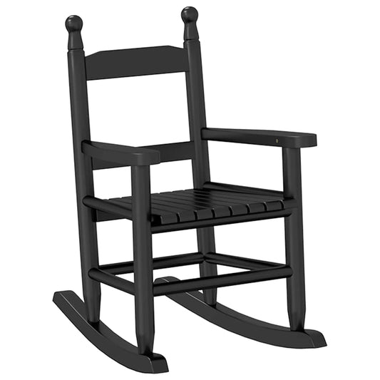 Rocking Chair for Children Black Solid Wood Poplar Rocking Chair for Children Black Solid Wood Poplar