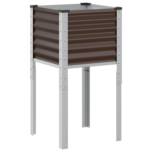 Garden Planter Brown 45x45x88 cm Steel Garden Planter Brown 45x45x88 cm Steel