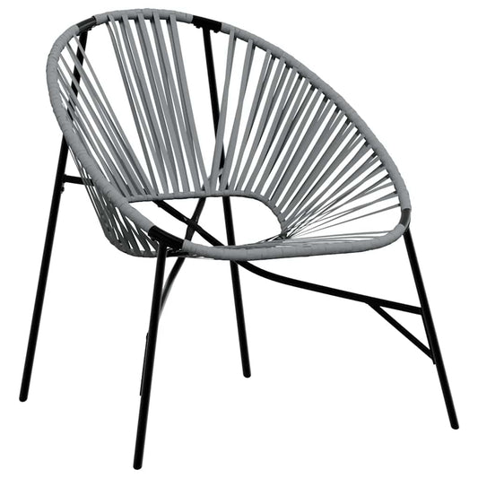 Garden Egg Chair Black and Light Grey Poly Rattan Garden Egg Chair Black and Light Grey Poly Rattan