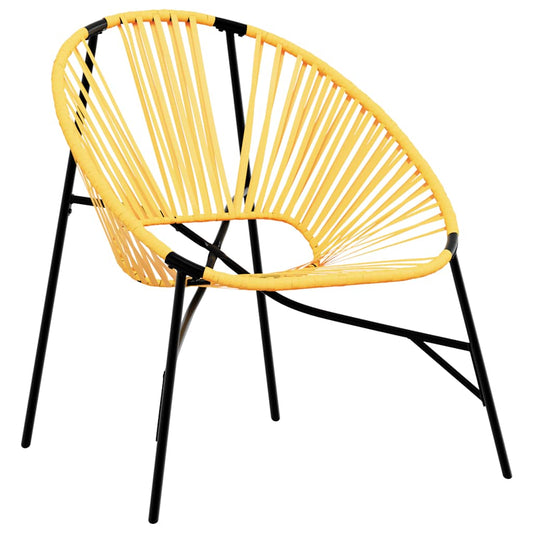 Garden Egg Chair Black and Yellow Poly Rattan Garden Egg Chair Black and Yellow Poly Rattan
