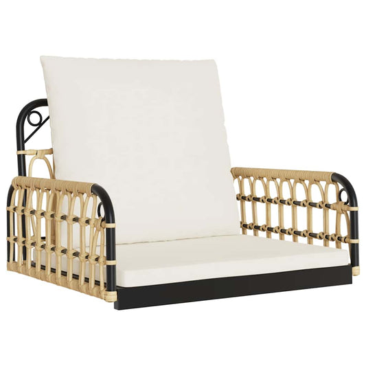 Swing Chair with Cushions 63x58x39 cm Poly Rattan and Steel Swing Chair with Cushions 63x58x39 cm Poly Rattan and Steel