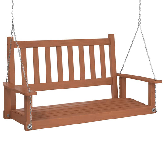 Garden Swing Bench with Metal Chains Brown Solid Wood Fir Garden Swing Bench with Metal Chains Brown Solid Wood Fir