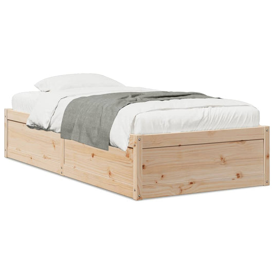 Bed Frame without Mattress 75x190 cm Small Single Solid Wood Pine Bed Frame without Mattress 75x190 cm Small Single Solid Wood Pine