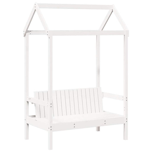 Bench with Roof White 117.5x70x176.5 cm Solid Wood Pine Bench with Roof White 117.5x70x176.5 cm Solid Wood Pine