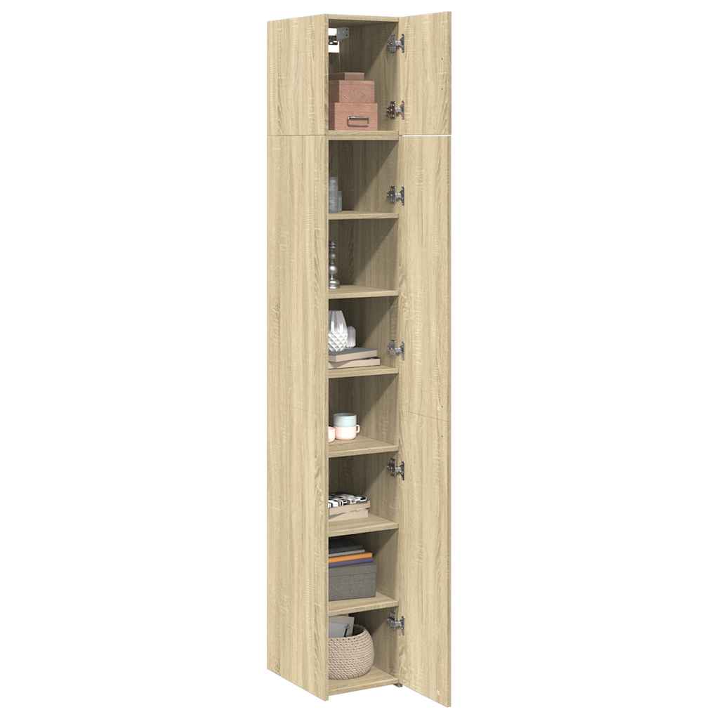 Slim Storage Cabinet Sonoma Oak 30x42,5x225 cm Engineered Wood