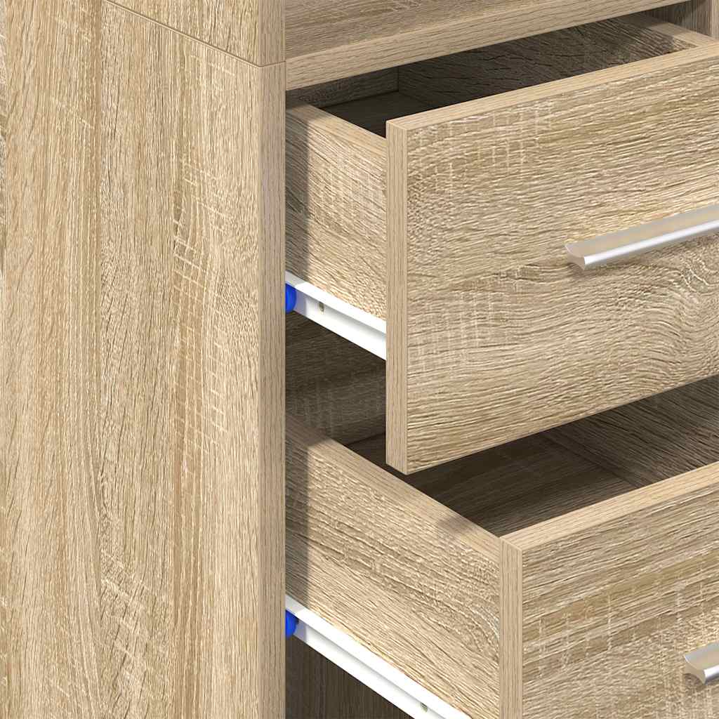 Slim Storage Cabinet Sonoma Oak 30x42,5x225 cm Engineered Wood