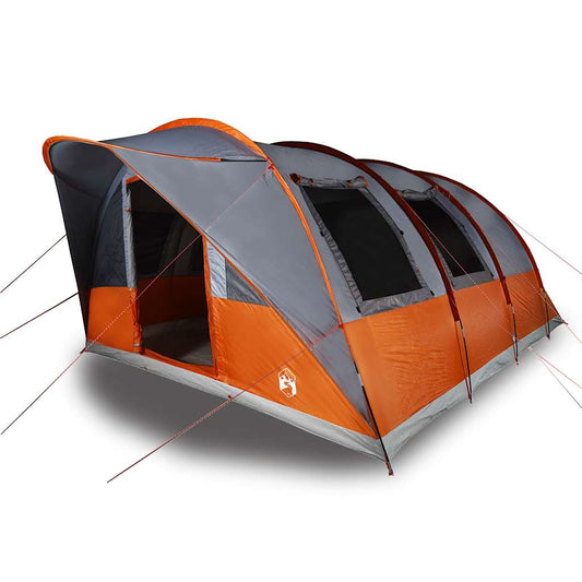 Camping Tent Tunnel 5-Person Grey and Orange Waterproof Camping Tent Tunnel 5-Person Grey and Orange Waterproof