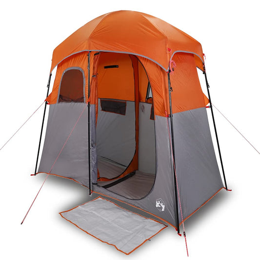 Shower Tent 2-Person Grey and Orange Waterproof Shower Tent 2-Person Grey and Orange Waterproof