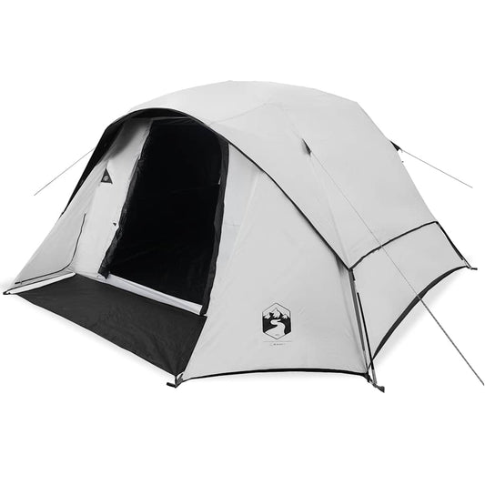 Camping Tent Cabin 4-Person White Blackout Fabric Waterproof Camping Tent Cabin 4-Person White Blackout Fabric Waterproof