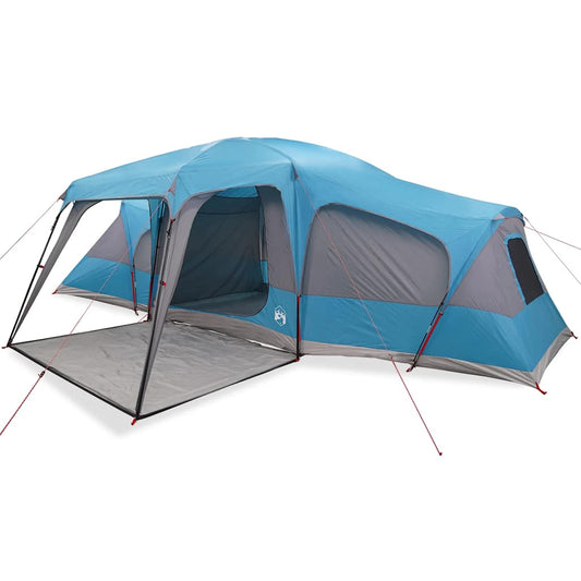 Family Tent with Porch Dome 9-Person Blue Waterproof Family Tent with Porch Dome 9-Person Blue Waterproof