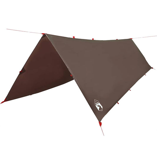 Camping Tarp Brown 506x306 cm Waterproof Camping Tarp Brown 506x306 cm Waterproof