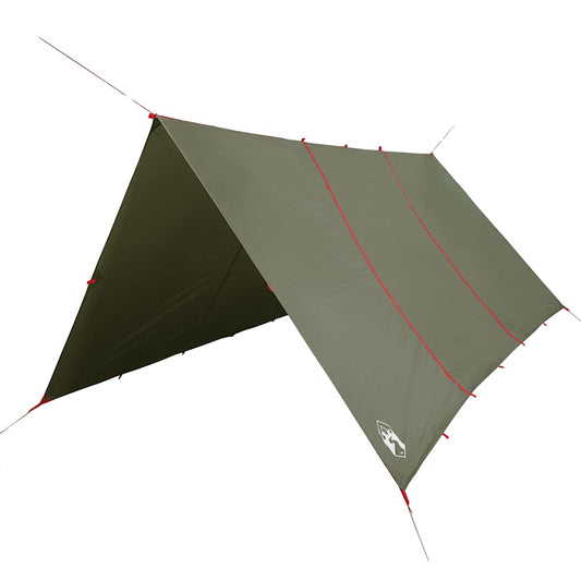 Camping Tarp Olive Green 451x420 cm Waterproof Camping Tarp Olive Green 451x420 cm Waterproof