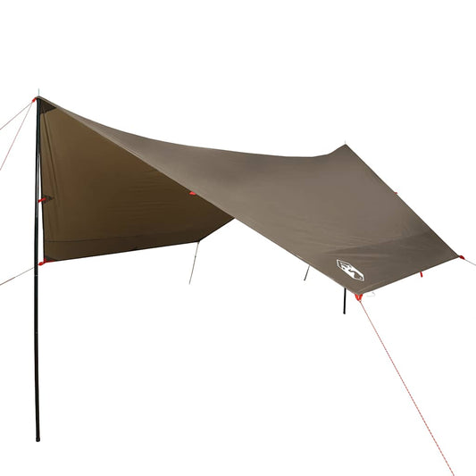 Camping Tarp Brown 438x376x212 cm Waterproof Camping Tarp Brown 438x376x212 cm Waterproof