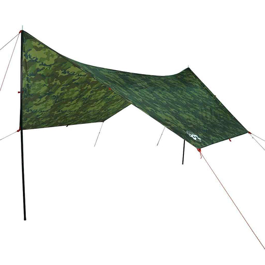 Camping Tarp Camouflage 438x376x212 cm Waterproof Camping Tarp Camouflage 438x376x212 cm Waterproof