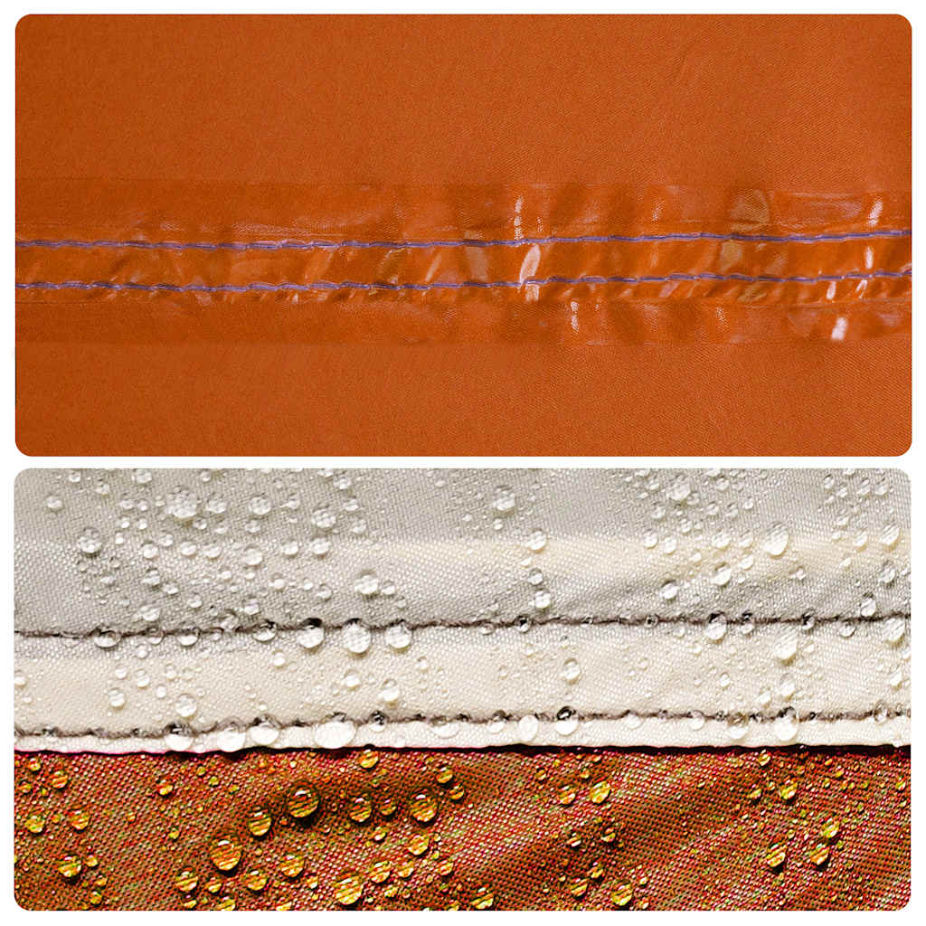 Camping Windbreak Grey and Orange 340x130 cm Waterproof