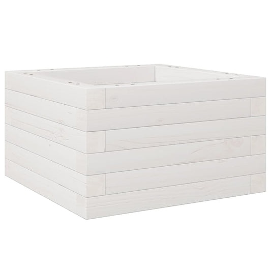 Garden Planter White 40x40x23 cm Solid Wood Pine Garden Planter White 40x40x23 cm Solid Wood Pine