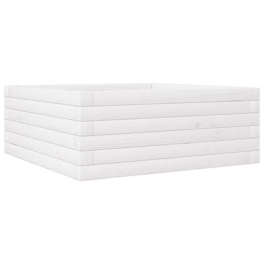 Garden Planter White 60x60x23 cm Solid Wood Pine Garden Planter White 60x60x23 cm Solid Wood Pine