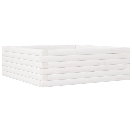 Garden Planter White 70x70x23 cm Solid Wood Pine Garden Planter White 70x70x23 cm Solid Wood Pine