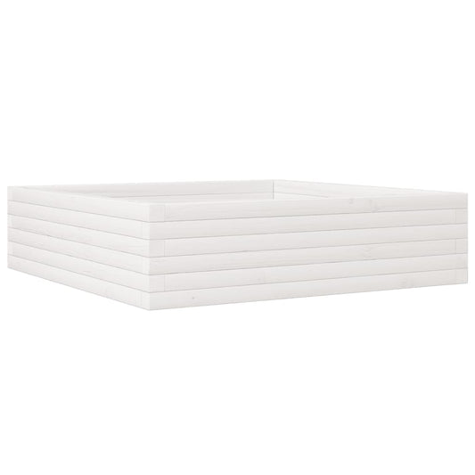 Garden Planter White 90x90x23 cm Solid Wood Pine Garden Planter White 90x90x23 cm Solid Wood Pine