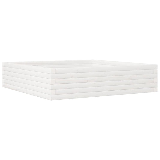 Garden Planter White 100x100x23 cm Solid Wood Pine Garden Planter White 100x100x23 cm Solid Wood Pine