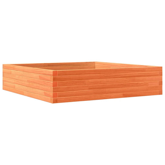 Garden Planter Wax Brown 100x100x23 cm Solid Wood Pine Garden Planter Wax Brown 100x100x23 cm Solid Wood Pine