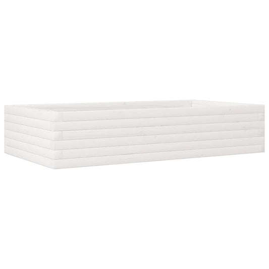 Garden Planter White 110x60x23 cm Solid Wood Pine Garden Planter White 110x60x23 cm Solid Wood Pine