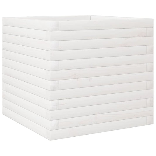 Garden Planter White 50x50x45.5 cm Solid Wood Pine Garden Planter White 50x50x45.5 cm Solid Wood Pine
