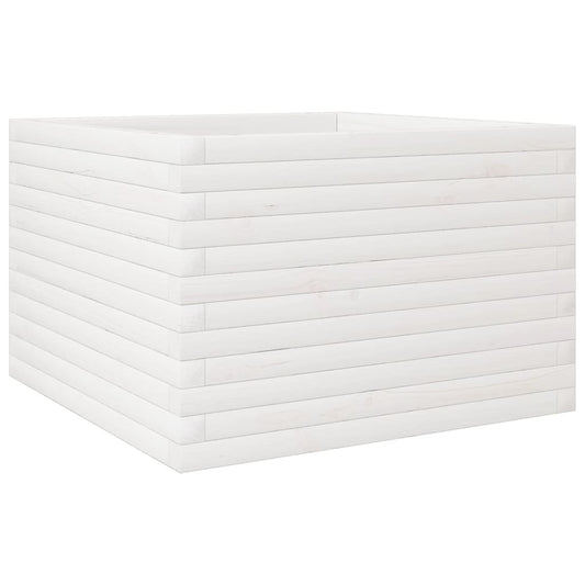 Garden Planter White 70x70x45.5 cm Solid Wood Pine Garden Planter White 70x70x45.5 cm Solid Wood Pine