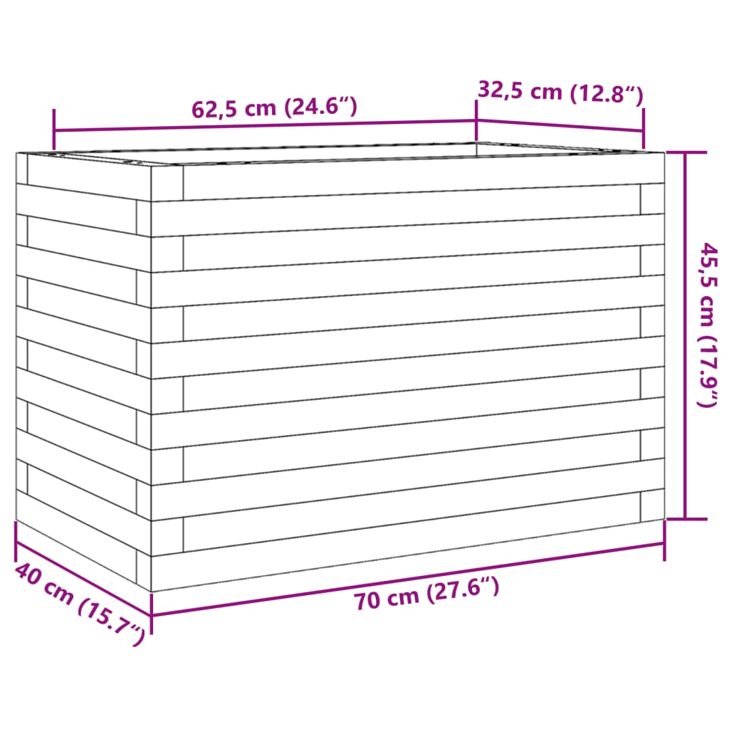 Garden Planter 70x40x45,5 cm Impregnated Wood Pine