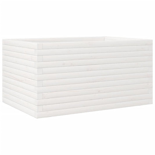 Garden Planter White 90x60x45.5 cm Solid Wood Pine Garden Planter White 90x60x45.5 cm Solid Wood Pine