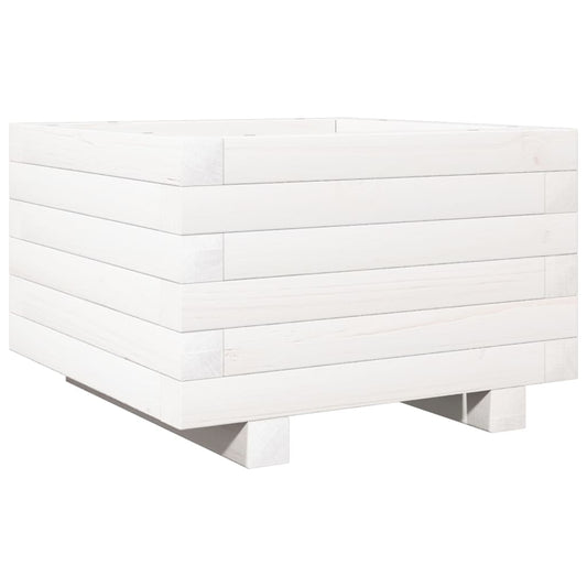 Garden Planter White 40x40x26.5 cm Solid Wood Pine Garden Planter White 40x40x26.5 cm Solid Wood Pine