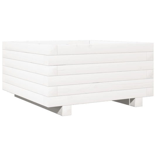 Garden Planter White 50x50x26.5 cm Solid Wood Pine Garden Planter White 50x50x26.5 cm Solid Wood Pine