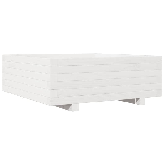 Garden Planter White 70x70x26.5 cm Solid Wood Pine Garden Planter White 70x70x26.5 cm Solid Wood Pine
