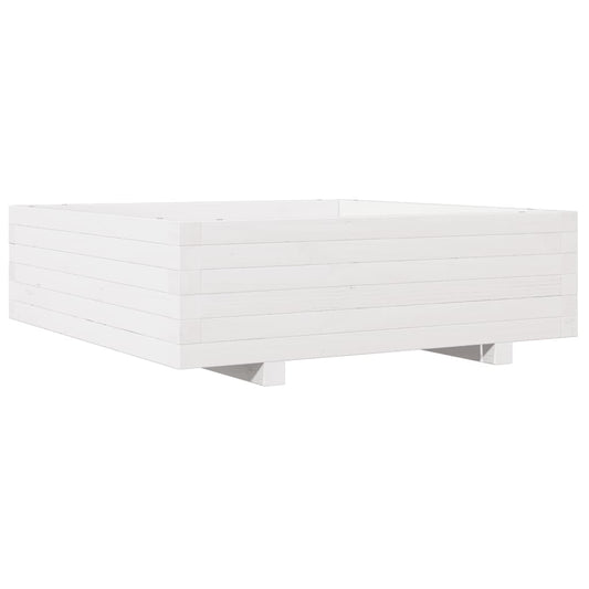 Garden Planter White 80x80x26.5 cm Solid Wood Pine Garden Planter White 80x80x26.5 cm Solid Wood Pine