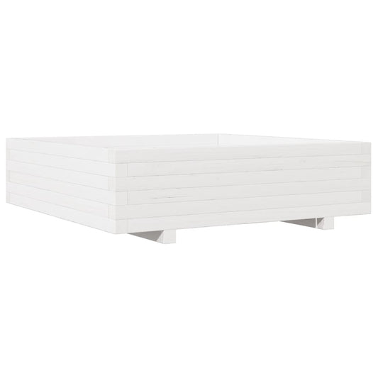 Garden Planter White 90x90x26.5 cm Solid Wood Pine Garden Planter White 90x90x26.5 cm Solid Wood Pine