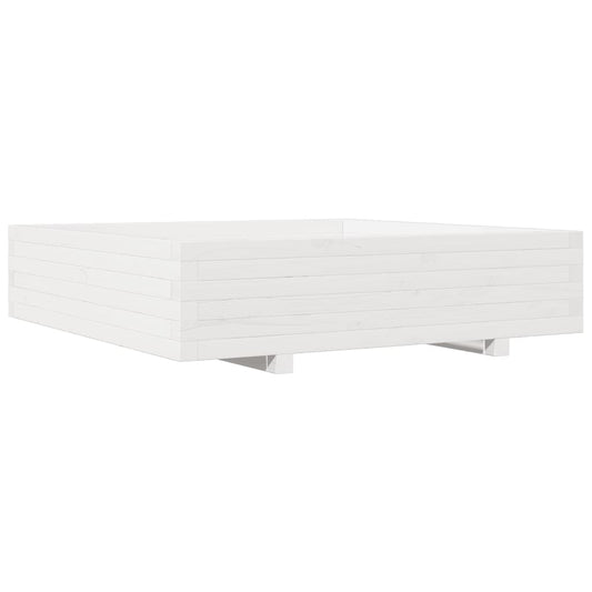 Garden Planter White 100x100x26.5 cm Solid Wood Pine Garden Planter White 100x100x26.5 cm Solid Wood Pine