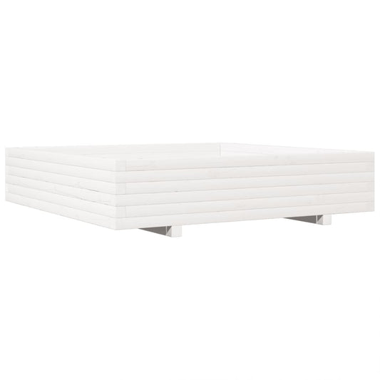 Garden Planter White 110x110x26.5 cm Solid Wood Pine Garden Planter White 110x110x26.5 cm Solid Wood Pine