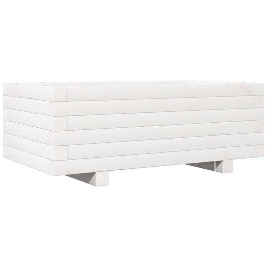Garden Planter White 70x40x26.5 cm Solid Wood Pine Garden Planter White 70x40x26.5 cm Solid Wood Pine
