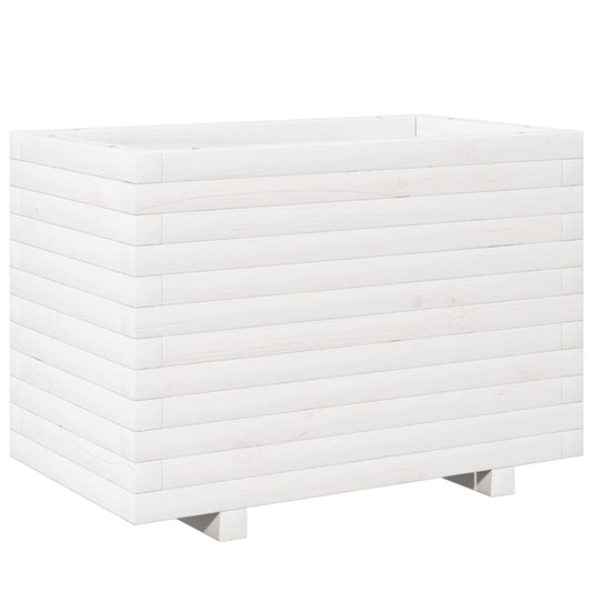 Garden Planter White 70x40x49.5 cm Solid Wood Pine Garden Planter White 70x40x49.5 cm Solid Wood Pine