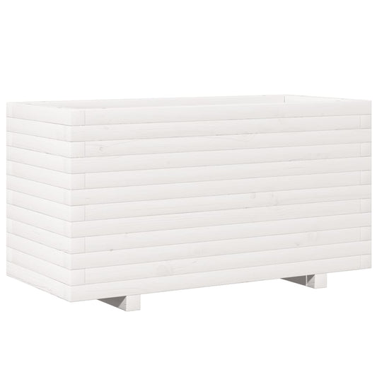 Garden Planter White 90x40x49.5 cm Solid Wood Pine Garden Planter White 90x40x49.5 cm Solid Wood Pine