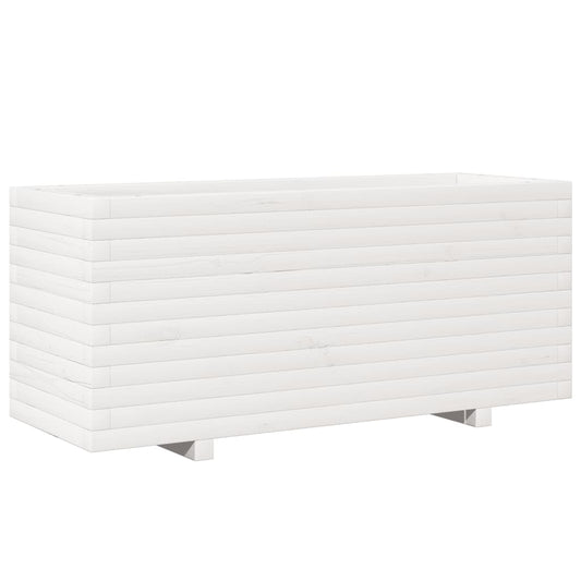 Garden Planter White 110x40x49.5 cm Solid Wood Pine Garden Planter White 110x40x49.5 cm Solid Wood Pine