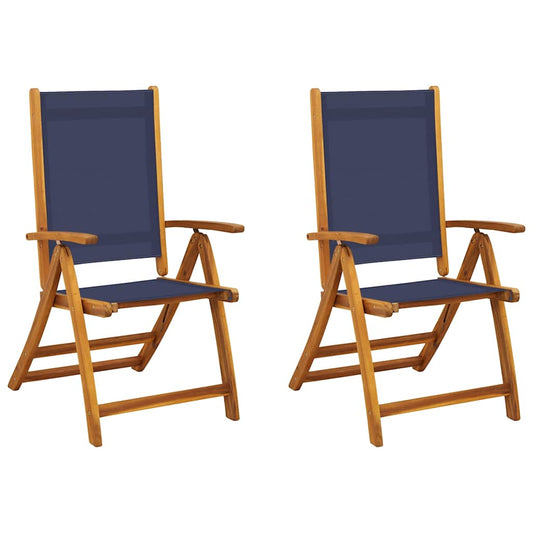 Folding Chairs 2 pcs Solid Wood Acacia and Textilene Folding Chairs 2 pcs Solid Wood Acacia and Textilene
