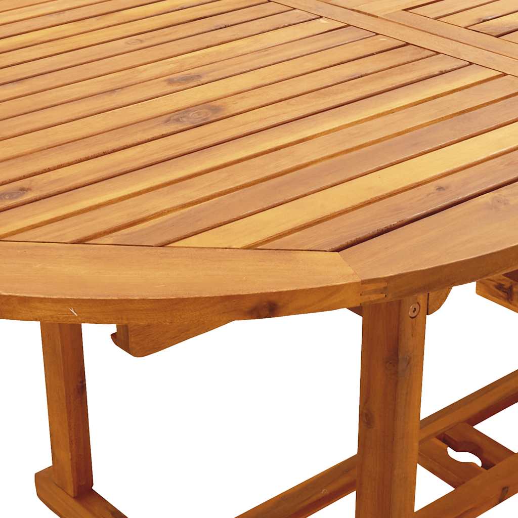 Garden Dining Set | Beige | Solid acacia wood, PE rattan | Medium
